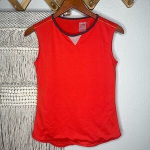 Lucky in love red mesh tank top XS